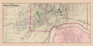 Glensfalls South, New York 1876 - Old Town Map Reprint - Hudson River- Warren Co. Atlas 30