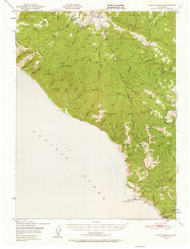 Point Delgada, CA Coast 1958 USGS Old Topo Map 15x15 Quad
