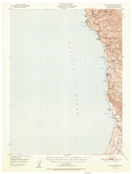 Cape Vizcaino, CA Coast 1951 USGS Old Topo Map 15x15 Quad