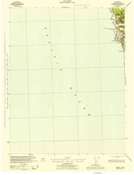 Albion, CA Coast 1943 USGS Old Topo Map 15x15 Quad