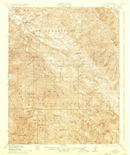 Jamesburg, CA Coast 1933 USGS Old Topo Map 15x15 Quad