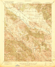 Bryson, CA Coast 1919 USGS Old Topo Map 15x15 Quad