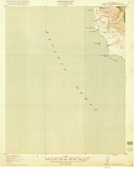 Piedras Blancas, CA Coast 1919 USGS Old Topo Map 15x15 Quad