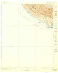 Port Harford (Port San Luis), CA Coast 1897 USGS Old Topo Map 15x15 Quad