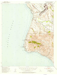 Point Arguello, CA Coast 1956 USGS Old Topo Map 15x15 Quad