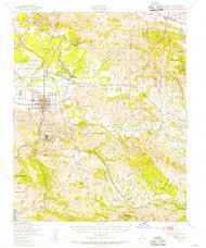 Lompoc, CA Coast 1956 USGS Old Topo Map 15x15 Quad