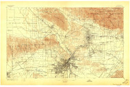 Los Angeles, CA Coast 1897 USGS Old Topo Map 15x15 Quad