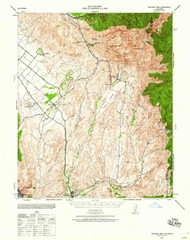 Santiago Peak, CA Coast 1960 USGS Old Topo Map 15x15 Quad