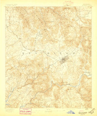 Escondito, CA Coast 1893 USGS Old Topo Map 15x15 Quad