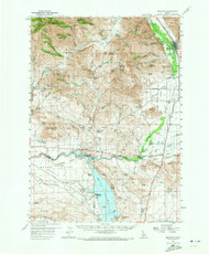 Bellevue, Idaho 1957 (1973) USGS Old Topo Map Reprint 15x15 ID Quad 238909