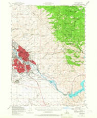 Boise, Idaho 1954 (1967) USGS Old Topo Map Reprint 15x15 ID Quad 238946