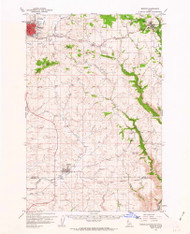 Moscow, Idaho 1961 (1963) USGS Old Topo Map Reprint 15x15 ID Quad 239192
