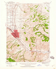 Pocatello, Idaho 1937 (1960) USGS Old Topo Map Reprint 15x15 ID Quad 239237