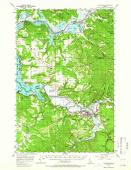 St Maries, Idaho 1957 (1966) USGS Old Topo Map Reprint 15x15 ID Quad 239297