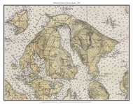 Orcas Island 1933 - Washington Harbors Custom Chart