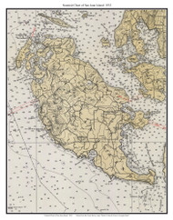 San Juan Island 1933 - Washington Harbors Custom Chart