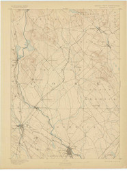 Berwick, New Hampshire 1893 (1898) USGS Old Topo Map 15x15 NH Quad