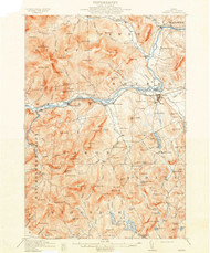 Bethel, New Hampshire 1914 (1914a) USGS Old Topo Map 15x15 NH Quad