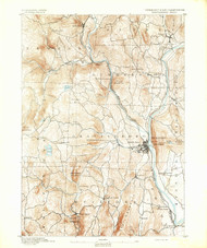 Brattleboro, New Hampshire 1891 (1891) USGS Old Topo Map 15x15 NH Quad