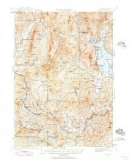 Cardigan, New Hampshire 1927 (1957) USGS Old Topo Map 15x15 NH Quad