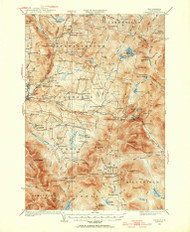 Dixville, New Hampshire 1930 (1954) USGS Old Topo Map 15x15 NH Quad