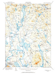 Fryeburg, New Hampshire 1909 (1960) USGS Old Topo Map 15x15 NH Quad