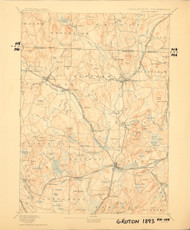 Groton, New Hampshire 1893 (1910) USGS Old Topo Map 15x15 NH Quad