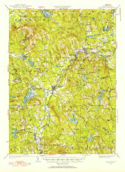 Hillsboro, New Hampshire 1926 (1956) USGS Old Topo Map 15x15 NH Quad