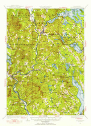 Holderness, New Hampshire 1925 (1958) USGS Old Topo Map 15x15 NH Quad