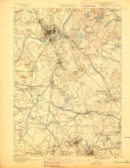 Lawrence, New Hampshire 1888 (1888) USGS Old Topo Map 15x15 NH Quad