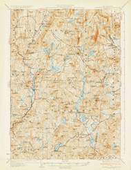 Lowell Mountain, New Hampshire 1930 (1930b) USGS Old Topo Map 15x15 NH Quad