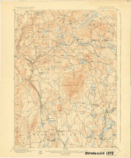 Monadnock, New Hampshire 1898 (1924) USGS Old Topo Map 15x15 NH Quad
