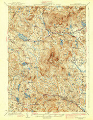 Mount Kearsarge, New Hampshire 1928 (1938) USGS Old Topo Map 15x15 NH Quad