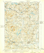 Mt. Pawtuckaway, New Hampshire 1919 (1932) USGS Old Topo Map 15x15 NH Quad