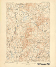 Peterborough, New Hampshire 1900 (1900) USGS Old Topo Map 15x15 NH Quad
