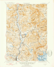 Plymouth, New Hampshire 1928 (1953) USGS Old Topo Map 15x15 NH Quad