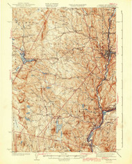 St. Johnsbury, New Hampshire 1943 (1943a) USGS Old Topo Map 15x15 NH Quad