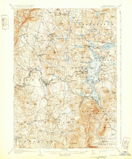 Sunapee, New Hampshire 1907 (1931) USGS Old Topo Map 15x15 NH Quad