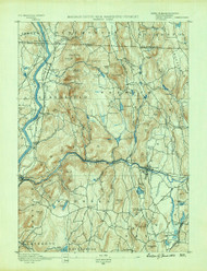 Warwick, New Hampshire 1889 (1890) USGS Old Topo Map 15x15 NH Quad