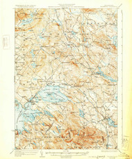 Wolfeboro, New Hampshire 1928 (1931) USGS Old Topo Map 15x15 NH Quad