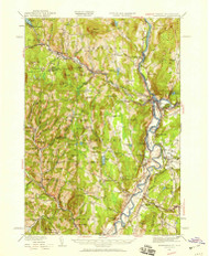 Woodsville, New Hampshire 1935 (1959) USGS Old Topo Map 15x15 NH Quad