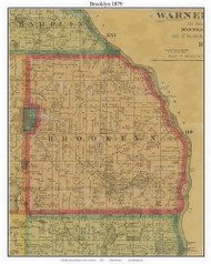 Brooklyn - Palmer Lake, Hennepin Co. Minnesota 1879 Old Town Map Custom Print - Hennepin Co