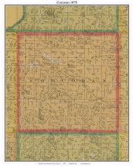 Corcoran, Hennepin Co. Minnesota 1879 Old Town Map Custom Print - Hennepin Co