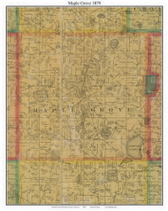 Maple Grove, Hennepin Co. Minnesota 1879 Old Town Map Custom Print - Hennepin Co