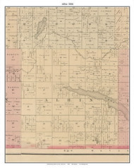 Albin - Rice Lake, Brown Co. Minnesota 1886 Old Town Map Custom Print - Brown Co.