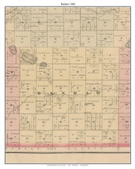 Bashaw - Reed Lake, Brown Co. Minnesota 1886 Old Town Map Custom Print - Brown Co.