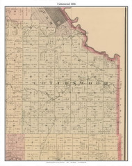 Cottonwood, Brown Co. Minnesota 1886 Old Town Map Custom Print - Brown Co.
