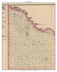 Eden - Lone Tree, Brown Co. Minnesota 1886 Old Town Map Custom Print - Brown Co.