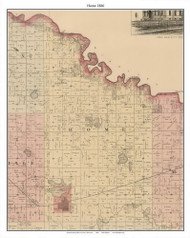 Home - Sleepy Eye, Brown Co. Minnesota 1886 Old Town Map Custom Print - Brown Co.