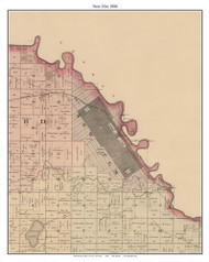 New Ulm - German Park, Brown Co. Minnesota 1886 Old Town Map Custom Print - Brown Co.